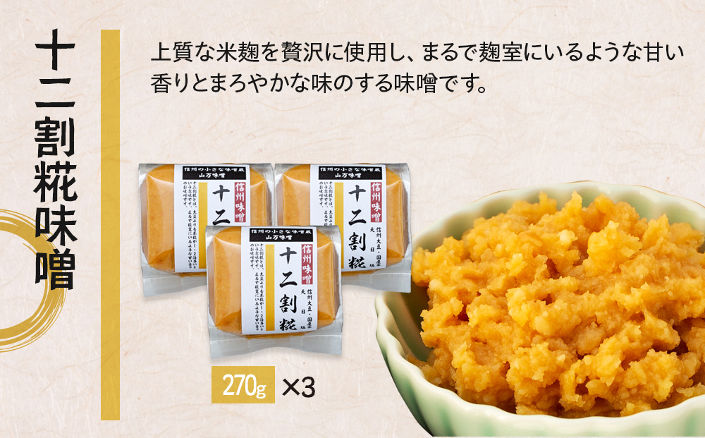 糀の甘みの十二割糀味噌 味噌 お試し みそ ミソ 国産 長野県産 信州産 コク 十二割糀 大人気 おすすめ 贈答品