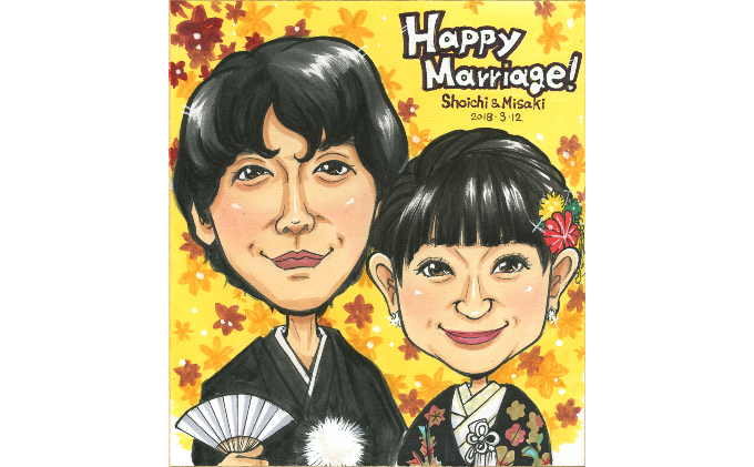 似顔絵ウエルカムボード（1枚に2名様）