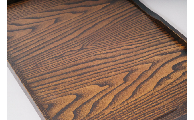 お膳 拭き漆 2枚組 トレー 木製トレー 木製 おしゃれ 木 盆 お盆 おぼん 2枚 セット 民芸品 工芸品 漆 伝統工芸 伝統工芸品 長野 長野県 箕輪町