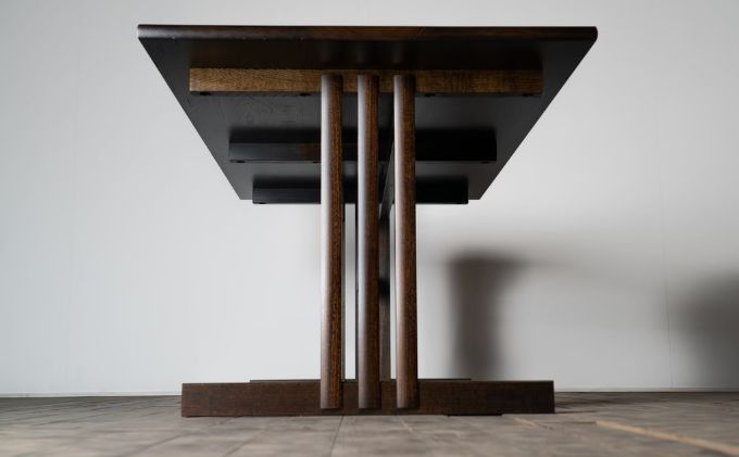 テーブル w1800×d900×h680 ダイニングテーブル 木製 おしゃれ シンプル 拭き漆 国産 机 家具 インテリア 長野 長野県 箕輪町