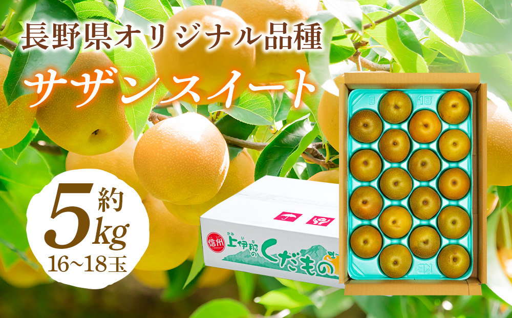 梨 長野 サザンスイート 約 5kg （16～18玉） 贈答用 オリジナル品種 フルーツ 果物 デザート おやつ なし ナシ ギフト 贈答 産地直送 長野県 長野県産 信州産 長野県箕輪町