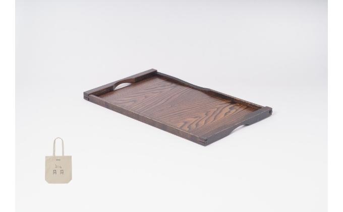 お膳 拭き漆 10枚組 オリジナルトートバッグ付き トレー 木製トレー 木製 おしゃれ 木 盆 お盆 おぼん 10枚 セット トートバッグ 民芸品 工芸品 漆 伝統工芸 伝統工芸品 長野 長野県 箕輪町