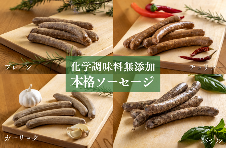 SF02-25C 無添加！さんさん豚ソーセージセットA （140g×4種類入）【化学調味料不使用】｜ 長野県産豚肉 南信州 ポーク バークシャー種 安全 安心 冷凍 贈答 ギフト