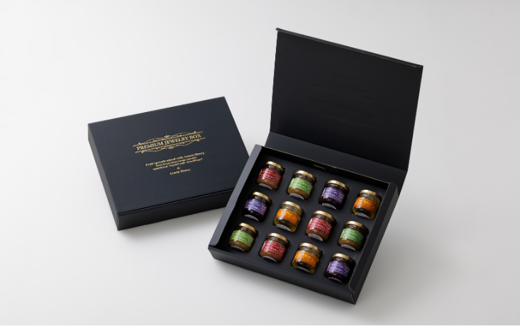 TK29-25A ジュエリーボックス 新世代ぶどうのスプレッドとアカシア蜂蜜の詰め合わせ 12個入 // 長野県 松川町産 南信州 ぶどう シャインマスカット ナガノパープル クイーンルージュ® 寒天 はちみつ ハチミツ 高級蜂蜜 ギフト 詰合せ 無添加 無加糖