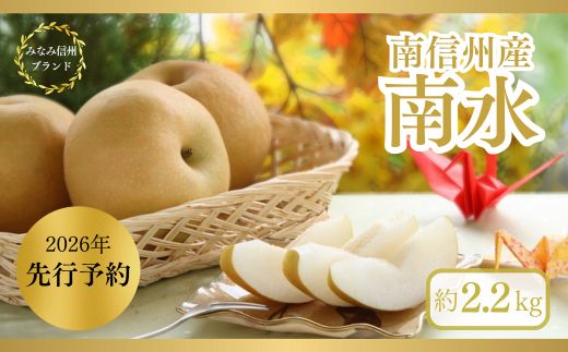 JA29-26A 【先行予約】 梨 南水 約2kg / 2026年9月中旬～10月中旬頃 配送予定 // 贈答 センサー選別 糖度センサー 梨 なし ナシ 果物 フルーツ ギフト 南水 太鼓判 優糖生
