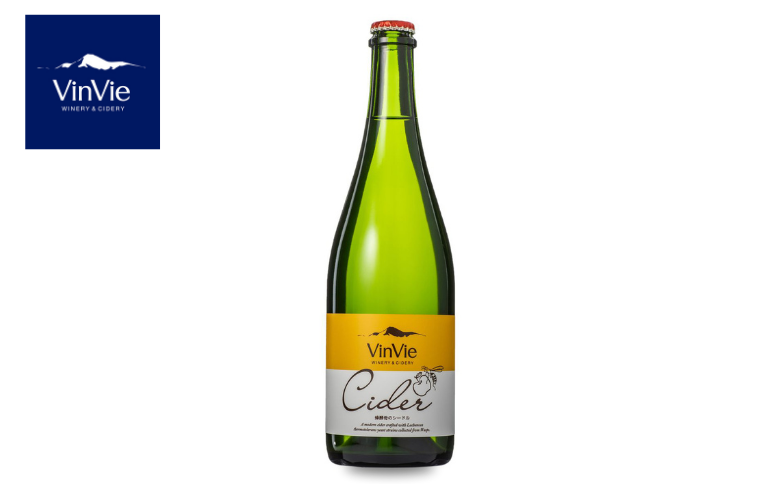 VI05-25F VinVie 蜂酵母のシードル（750ml）｜長野県 南信州 りんごのお酒 シードル 贈答 ギフト