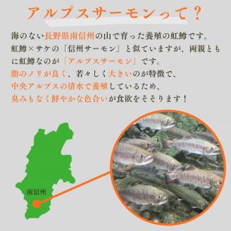 【南信州産】アルプスサーモン(ブロック) 200g×4袋 長野県 信州 高森町 刺身 鮭 さけ サケ 魚 日本料理葵