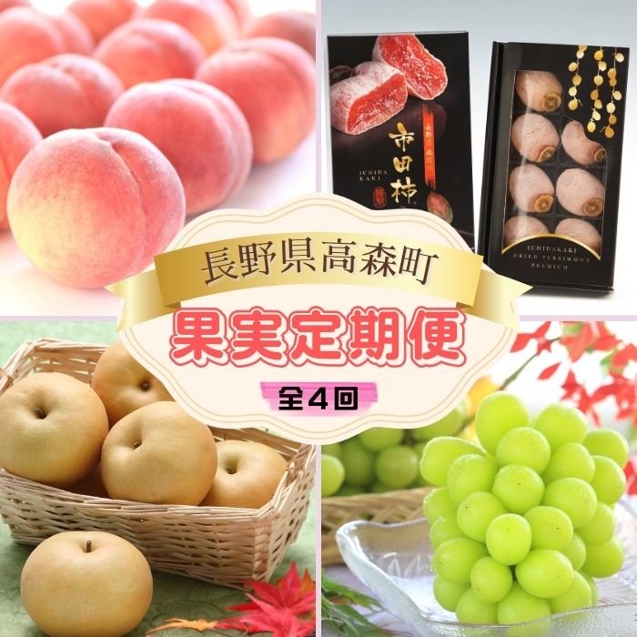 【南信州産果実定期便】あかつき・シャインマスカット・南水・市田柿 長野県 信州 高森町 果物 くだもの フルーツ 桃 もも ぶどう 梨 なし 柿 干し柿 旬の果実 JAみなみ信州