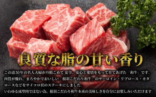 国産黒毛和牛 サイコロステーキ 800g（400g×２）根羽こだわり和牛 黒毛和牛 サーロイン　リブロース 霜降り ステーキ