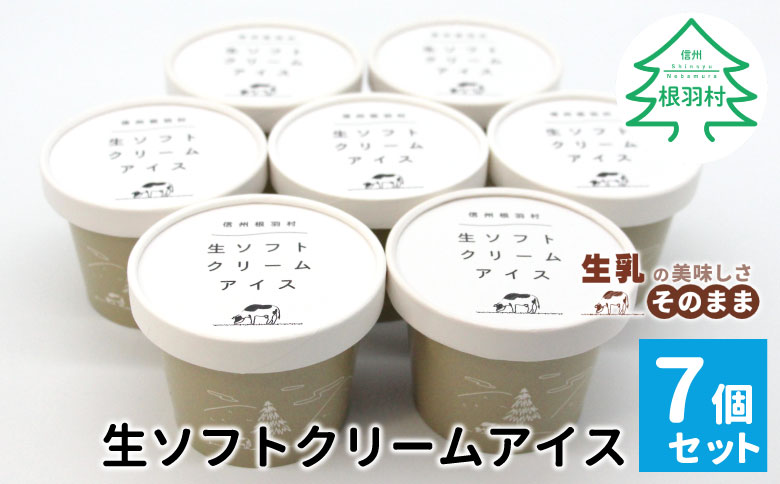 香料・着色料不使用　さっぱり!ふわふわ　生ソフトクリームアイス(80ml)×7個