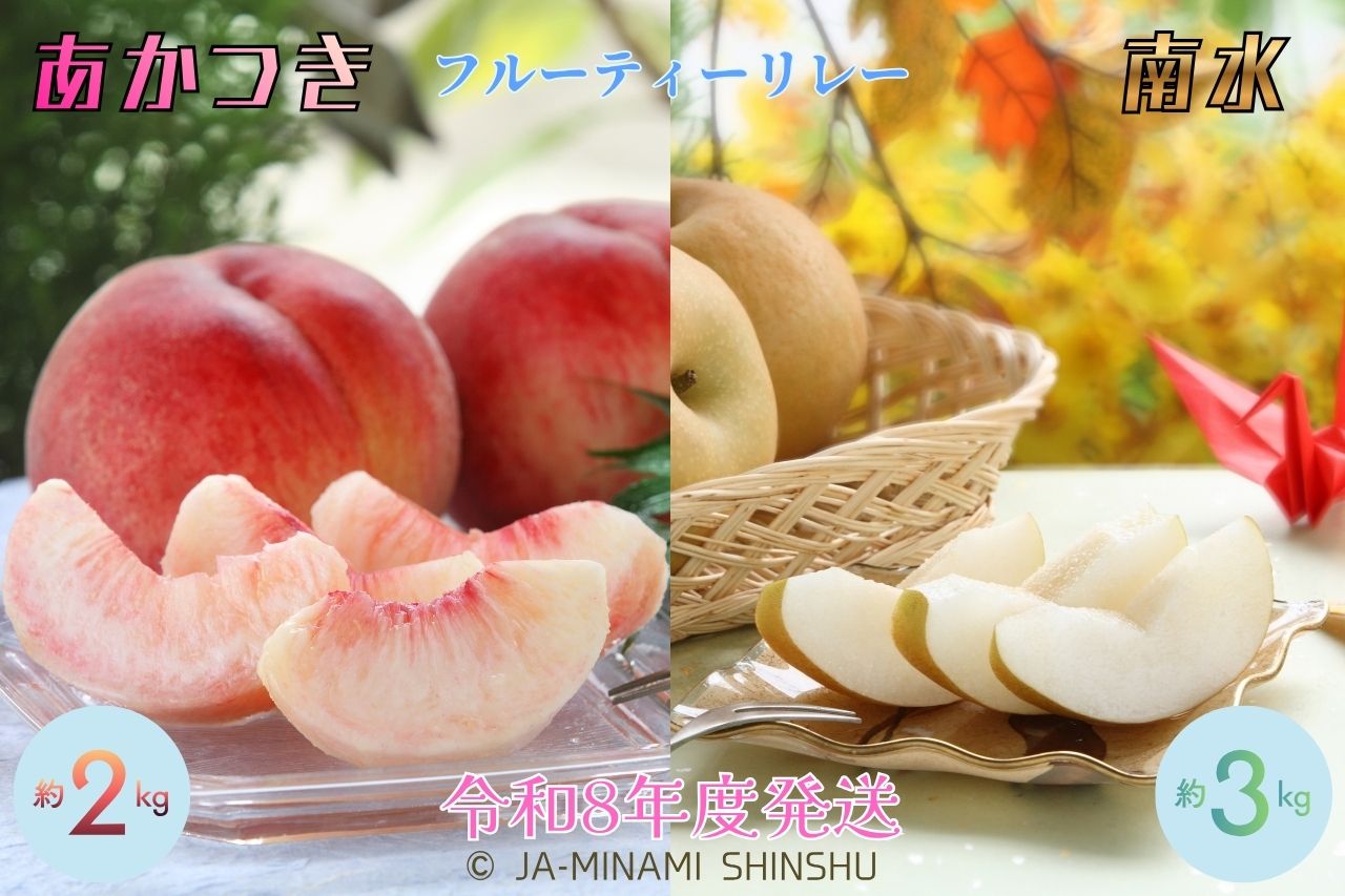 桃と梨（南水）のお手軽フルーティーリレー