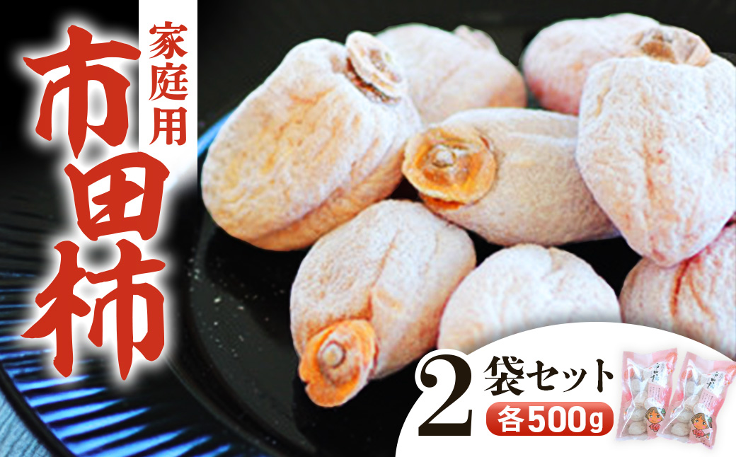 A-111　信州の特産品「市田柿」家庭用500ｇ×2袋セット＜2026年1月上旬～2月下旬発送＞