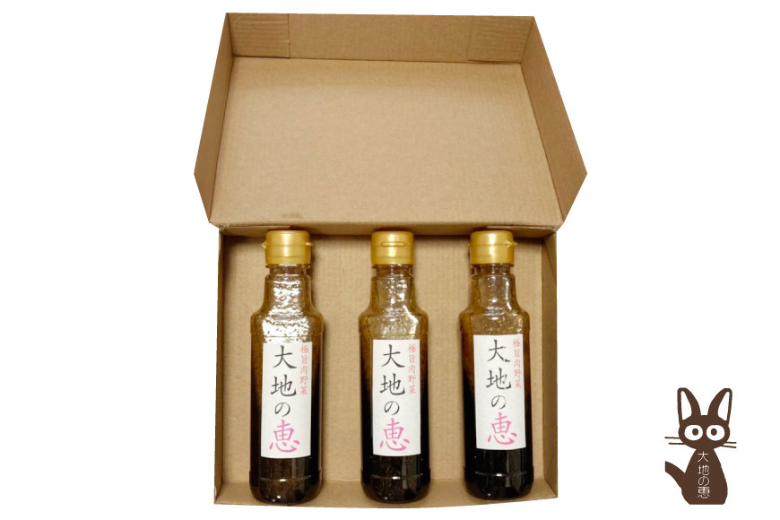 にんにくドレッシング 「大地の恵」 甘口 200ml×3本 [矢口農園 長野県 池田町 48110485]