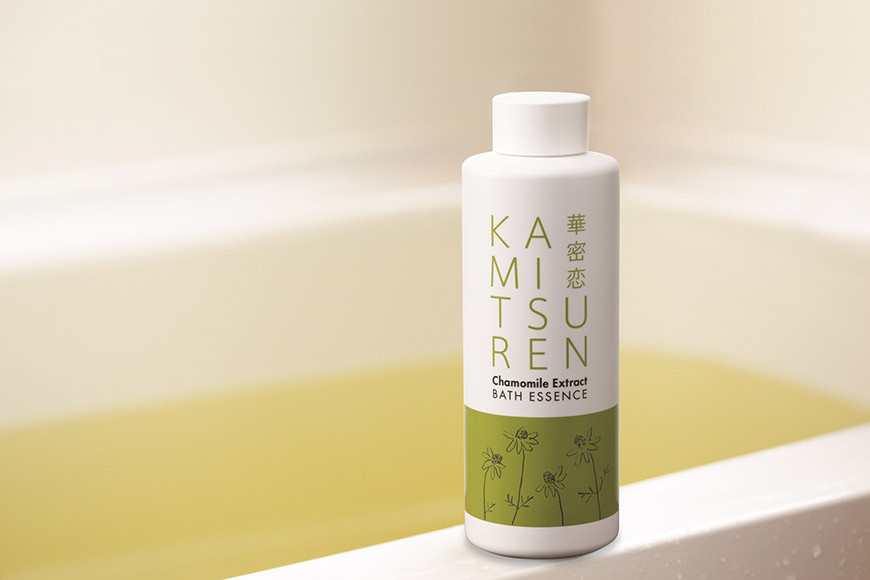 華密恋 国産 カモミールの薬用入浴剤 400mLと50mL×1包 [9日分] [カミツレ研究所 長野県 池田町 48110775]