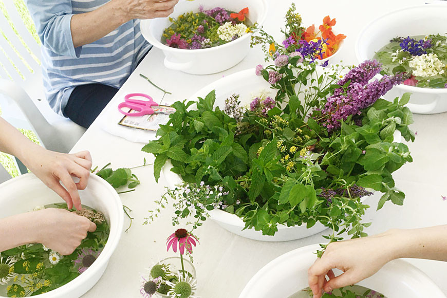 【ハーブ満喫コース】ハーバルハンドバス体験チケット（2名様分）＜ハーバルヘルスケアトレーナーの会 みちくさ＞【長野県池田町】