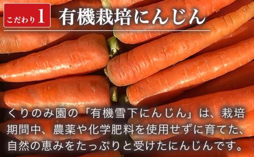 有機雪下にんじん 約9kg 栽培期間中農薬・化学肥料不使用 ［くりのみ園］ 人参 ニンジン 野菜 やさい 長野県産 信州産 期間限定 長野県産 信州産 国産 小布施町 【2026年1月～3月発送】 ［H-95］
