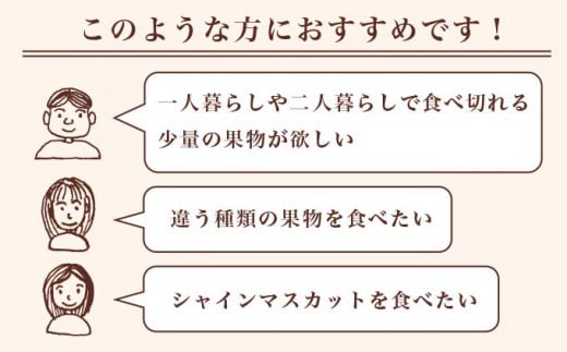 蔵出し冬のシャインマスカット1房とふじりんご2玉のセット 約1.3kg ［小布施屋］フルーツ 果物 詰め合わせ 詰合せ 数量限定 シャインマスカット サンふじ 単身用 一人暮らし 2人暮らし 長野県産 信州産 令和7年産 【2025年12月中旬頃～2026年2月発送】［A-305］