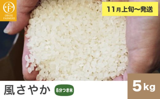 風さやか 8分つき米 約5kg ［ おぶせファーマーズ ］ お米 コメ おこめ ご飯 精米 長野県産 【2025年11月上旬～発送】［FK-21］ 8分つき米 約5kg / 14,000円