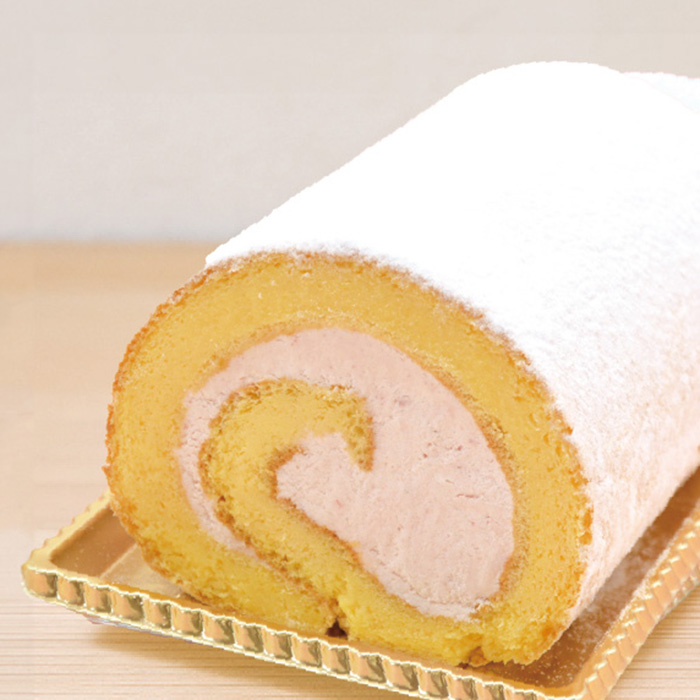 「米粉ロールケーキ ストロベリー」国産金芽米の米粉使用