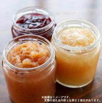 ジャム フルーツジャム 3種 約260～280g × 3瓶 種類おまかせ 沖縄県への配送不可 町田さんちのジャム 長野県 飯綱町 [0992]
