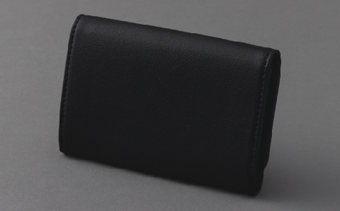 りんごレザー RingoLeather(登録商標) CARD CASE 3pocket 【 黒 】 株式会社SORENA カードケース 信州 50000円 長野県 飯綱町