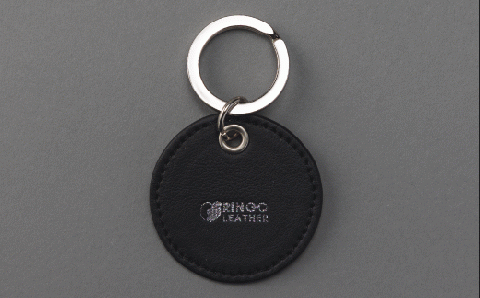 りんごレザー RingoLeather(登録商標) KEY RING 【 黒 】 株式会社SORENA キーリング 信州 4500円 長野県 飯綱町