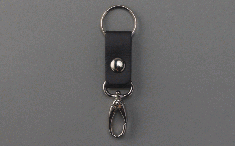 りんごレザー RingoLeather(登録商標) KEY HOLDER 【 黒 】 株式会社SORENA キーホルダー 信州 6000円 長野県 飯綱町