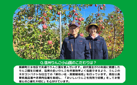 りんごジュース 1000ml × 12本 無添加 果汁100% 信州りんご☆小山園☆ エコファーマー認定 長野県 飯綱町 [1054]