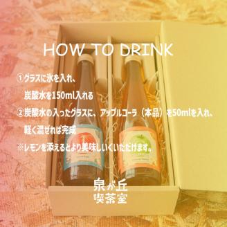 [1307]飯綱りんごのクラフト【アップルコーラ】（希釈用）300mL×2本 （ジョナサン・グラニースミス　各1本） ※沖縄および離島への配送不可　泉が丘喫茶室　長野県飯綱町