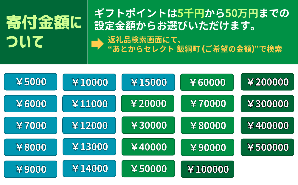 あとからセレクト 【ふるさとギフト】 ギフトポイント 寄附額 10000円分 あとから選べる返礼品 長野県 飯綱町 [2045]