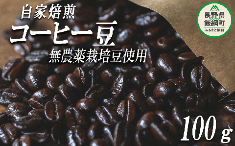 自家焙煎 コーヒー豆 100g 消灯珈琲 自家栽培 無農薬栽培豆使用 ネコポスにてお届け 長野県 飯綱町 [1607]
