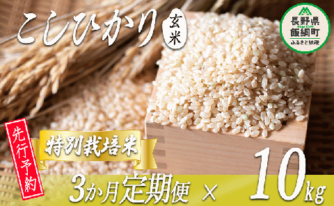 特別栽培米 かざまファーマー コシヒカリ ( 玄米 ) 10kg × 3回 [3カ月定期便][令和6年度収穫分] ※沖縄および離島への配送不可[1470]