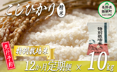 特別栽培米 かざまファーマー コシヒカリ ( 白米 ) 10kg × 12回 [12カ月定期便][令和6年度収穫分] ※沖縄および離島への配送不可[0589]