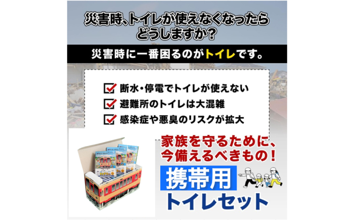 非常用携帯トイレ 25回分 【長良川鉄道トレインBOX】 非常用トイレ 防災グッズ 防災備蓄 岐阜市 / エスイーアイ [ANDV009]