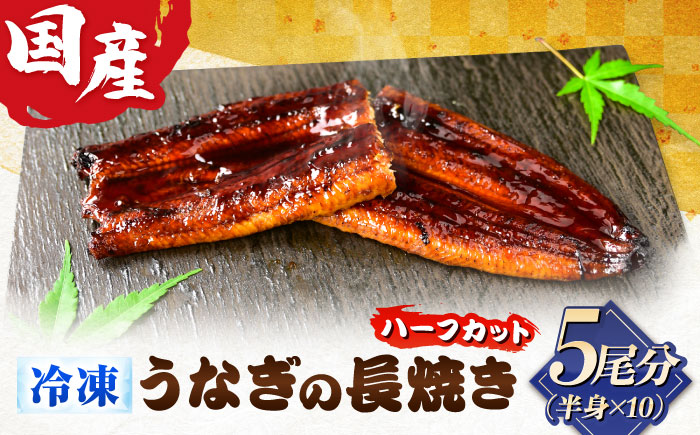国産うなぎ長焼き 1/2尾×10パック(5尾分) 鰻 たれ 肉厚 岐阜市 / 本格炭焼うな吉 [ANHH006]