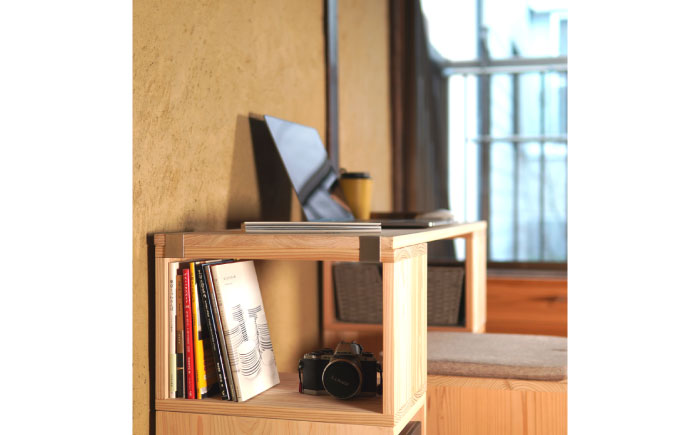 【サスティナブルな岐阜県産材の家具】 オフィスデスク S 長良杉 / もくわく 収納 棚 本棚 インテリア おしゃれ ナチュラル 木 温もり 連結 無垢 岐阜市 / ツバキラボ [ANID001]