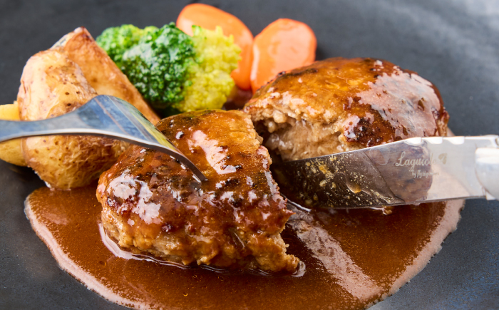 飛騨牛入り煮込みハンバーグ6個 牛肉 簡単調理 国産 岐阜市 / だるまミート [ANBE028]