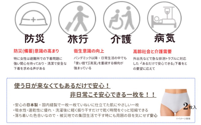 さらっと備パンツ【レディース用 サイズ:M】 防災 災害 防災グッツ ショーツ 岐阜市 /ビック宮田 [ANEA010]