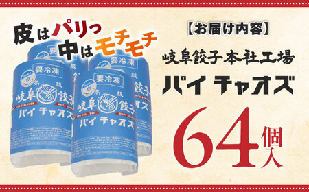 岐阜餃子64個入り（パイチャオズ） ぎょうざ 冷凍餃子 お取り寄せ 岐阜市 / MABUCHIKOGYO [ANEY001]