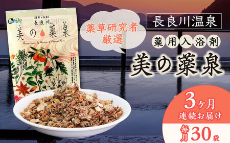 【3回定期便】入浴剤 薬用 30袋 医薬部外品 美の薬泉 天然 美容 お風呂 バスタイム 岐阜市/岐阜長良川温泉旅館協同組合 [ANAF010]