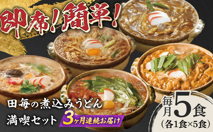 【3回定期便】岐阜の味 田毎の煮込みうどん満喫セット 即席 カンタン 麺　岐阜市 / ラボレムス [ANFP014]