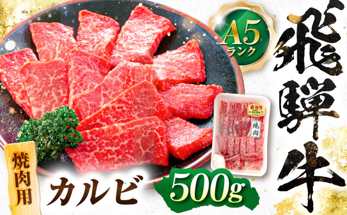飛騨牛 A5等級 焼肉用 カルビ 500g カルビ カルビ焼肉 カルビ肉 焼肉 焼き肉 やきにく 焼肉セット 焼肉用 最高級 a5 A5 牛 和牛 牛肉 お肉 高級 贈答ギフト 岐阜市 / 肉の松久 [ANIP007]