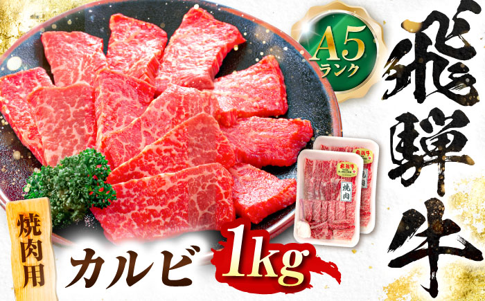 飛騨牛 A5等級 焼肉用 カルビ 1kg カルビ カルビ焼肉 カルビ肉 焼肉 焼き肉 やきにく 焼肉セット 焼肉用 最高級 a5 A5 牛 和牛 牛肉 お肉 高級 贈答ギフト 岐阜市 / 肉の松久 [ANIP008]