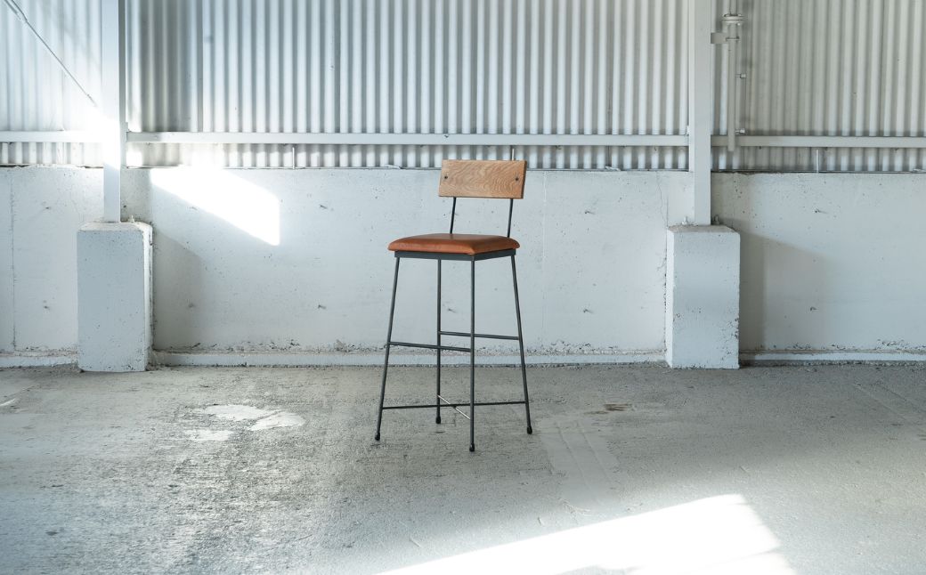 SK COUNTER CHAIR -本革- ブラウン 椅子 ブラウン