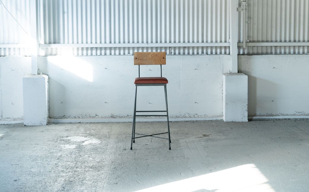 SK COUNTER CHAIR -本革- ダークブラウン 椅子 ダークブラウン