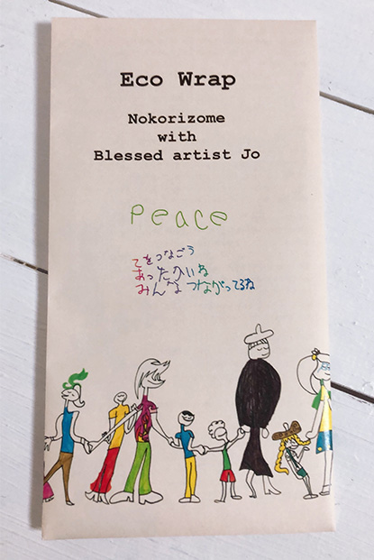 のこり染め　エコラップ（Jo's worldコラボ）　peace(さくらカラー）