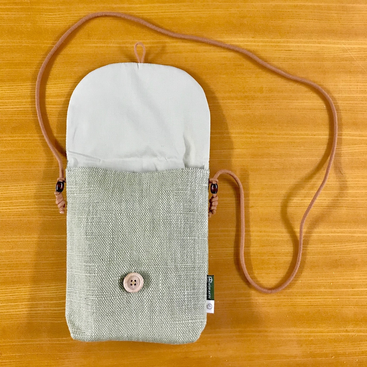 【のこり染】ご朱印帳ポーチ2冊用 よもぎ