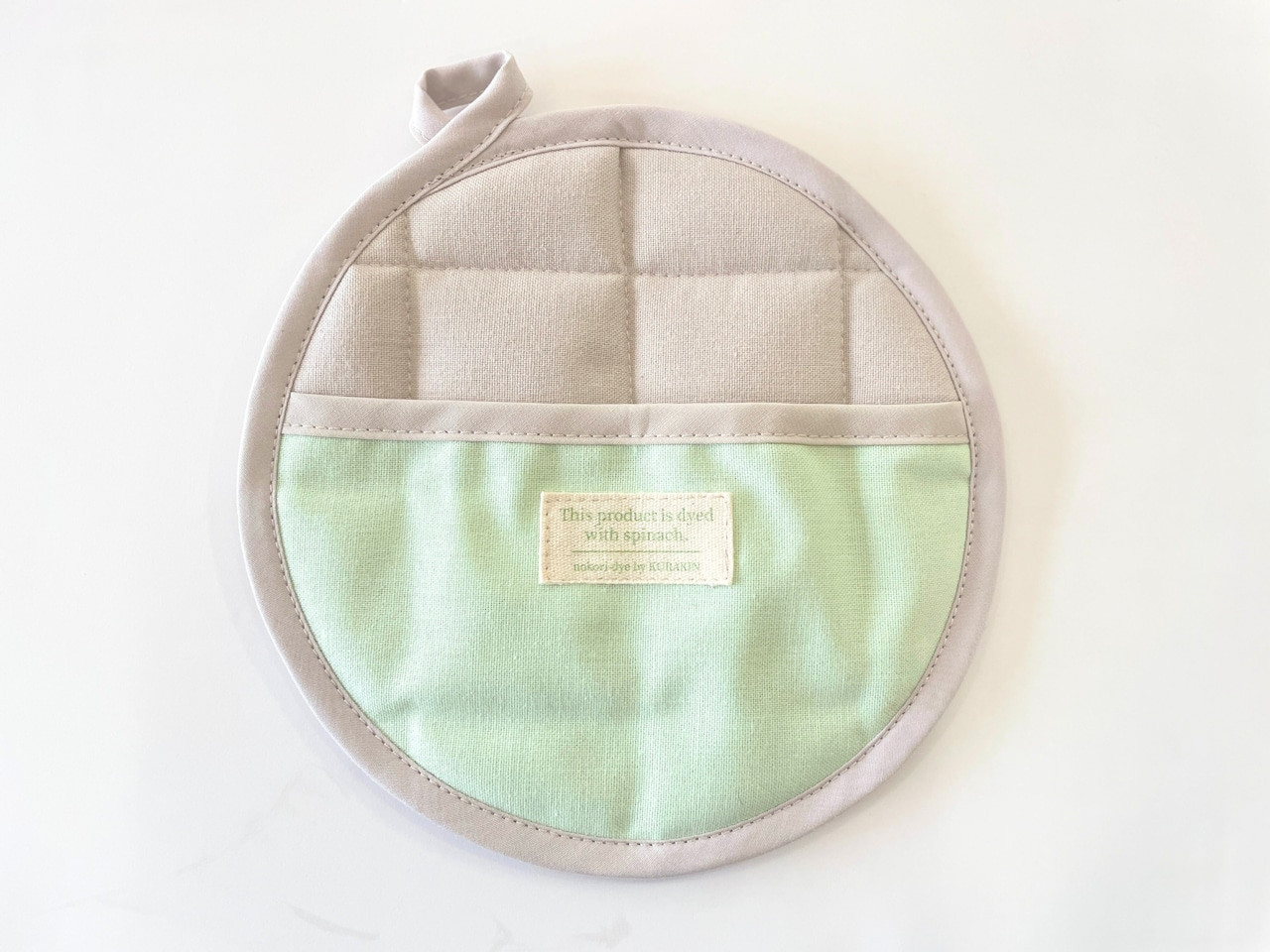 【のこり染】鍋敷きにもなる鍋つかみ　ブルーベリー