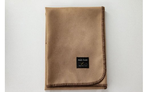 高級ラムウールブランケット　キャメル キャメル