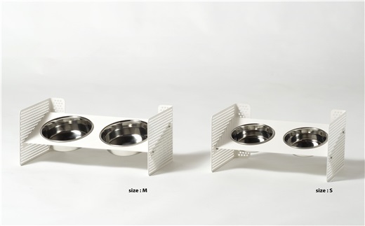 ＤＩＳＨ　ＳＴＡＮＤ（ペット用食器スタンド）【サイズ：Ｓ　カラー：サテンホワイト】